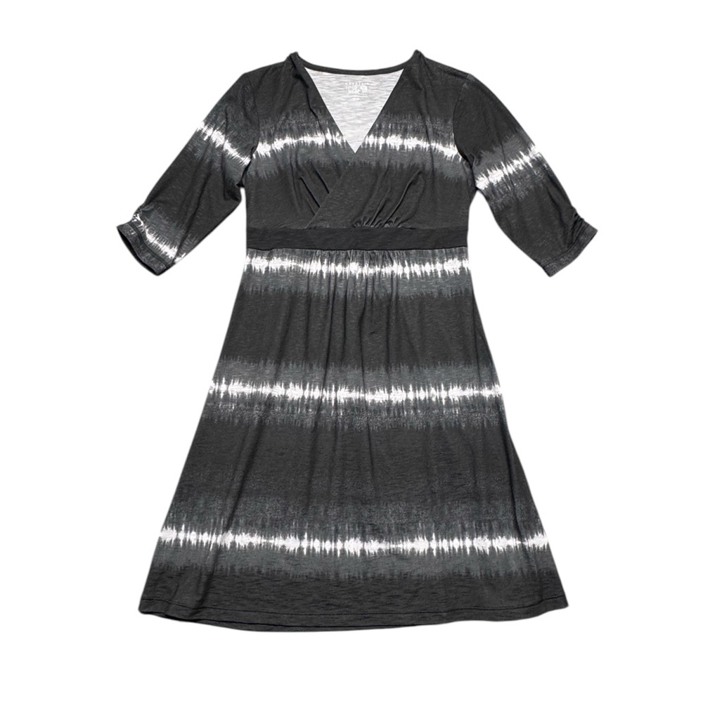 Mountain Hardwear‎ Dryspun V-Neck Dress Womens Small Black Gray Active Outdoors